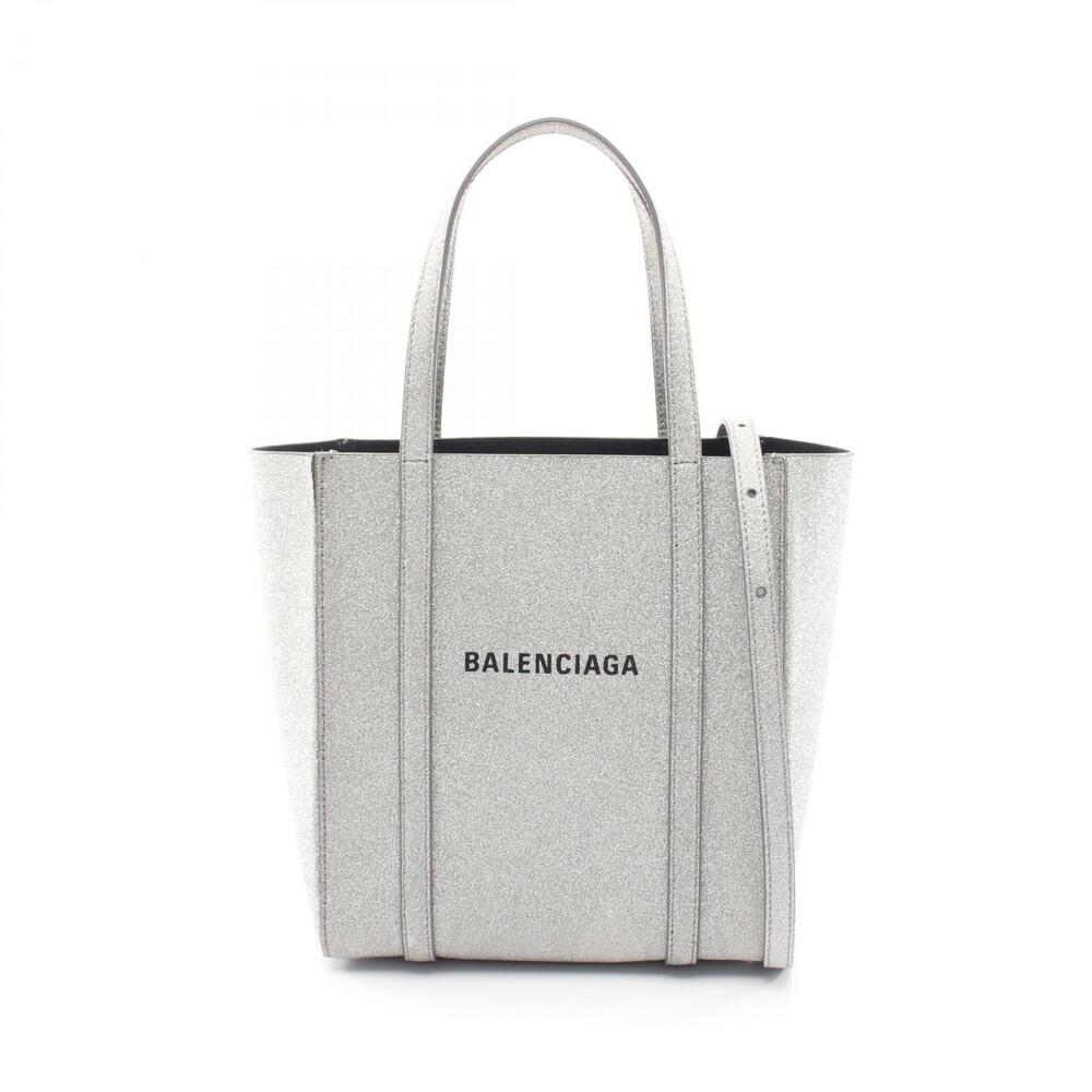 Balenciaga Everyday Tote Bag Leather Silver Tone